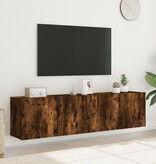 vidaXL Tv-meubels 2 st wandgemonteerd 80x30x41 cm gerookt eikenkleurig