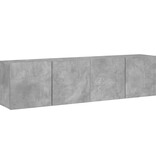 vidaXL Tv-meubels 2 st wandgemonteerd 80x30x41 cm betongrijs