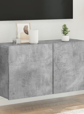 vidaXL Tv-meubel wandgemonteerd 80x30x41 cm betongrijs