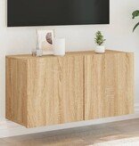 vidaXL Tv-meubel wandgemonteerd 80x30x41 cm sonoma eikenkleurig