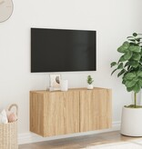 vidaXL Tv-meubel wandgemonteerd 80x30x41 cm sonoma eikenkleurig