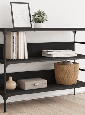 VidaXL Wandtafel 100x32x75 cm bewerkt hout zwart