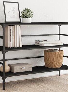 VidaXL Wandtafel 100x32x75 cm bewerkt hout zwart