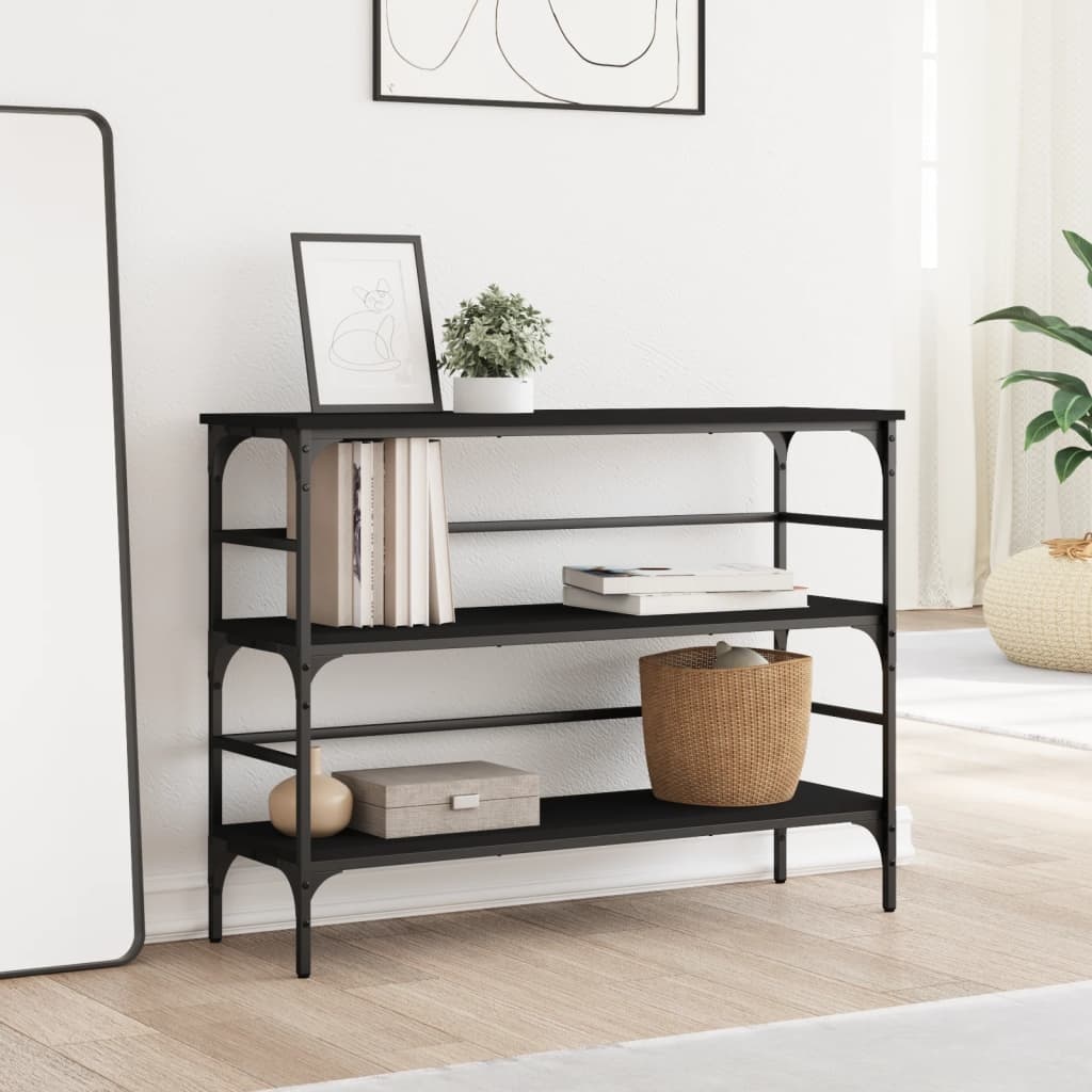 VidaXL Wandtafel 100x32x75 cm bewerkt hout zwart
