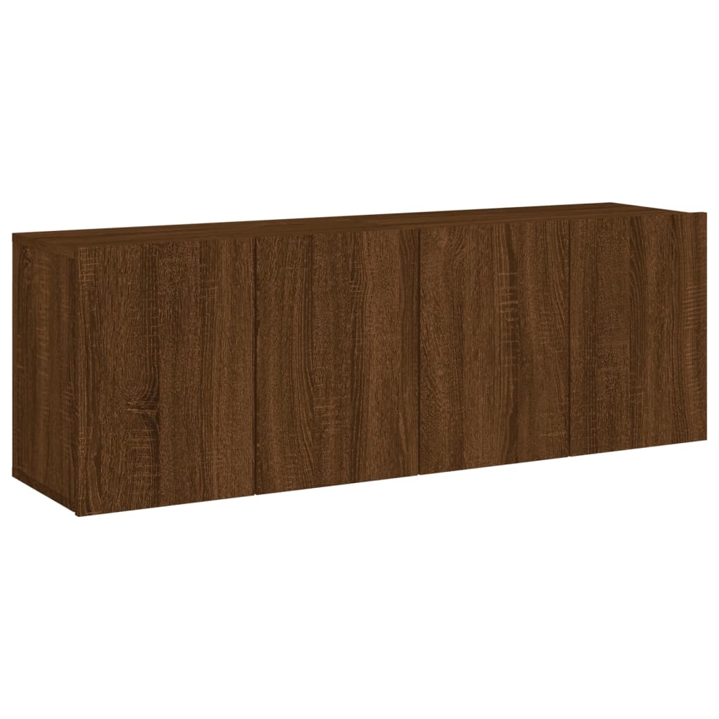 VidaXL Tv-meubels 2 st wandgemonteerd 60x30x41 cm bruineikenkleurig