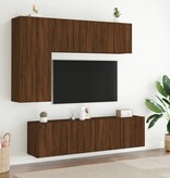 vidaXL Tv-meubels 2 st wandgemonteerd 60x30x41 cm bruineikenkleurig