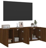 VidaXL Tv-meubels 2 st wandgemonteerd 60x30x41 cm bruineikenkleurig