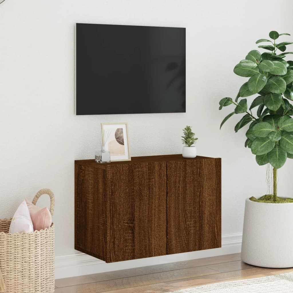 vidaXL Tv-meubel wandgemonteerd 60x30x41 cm bruineikenkleurig