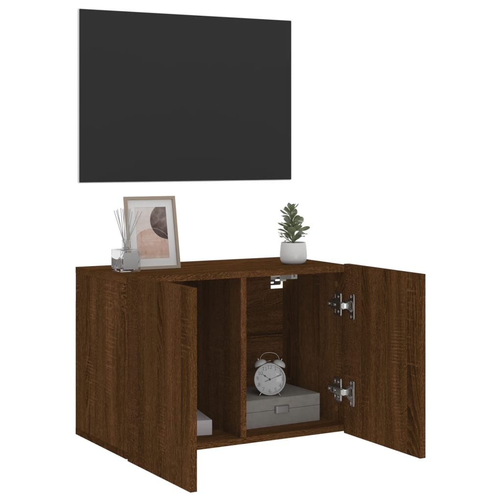 vidaXL Tv-meubel wandgemonteerd 60x30x41 cm bruineikenkleurig