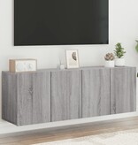 VidaXL Tv-meubels 2 st wandgemonteerd 60x30x41 cm grijs sonoma eiken