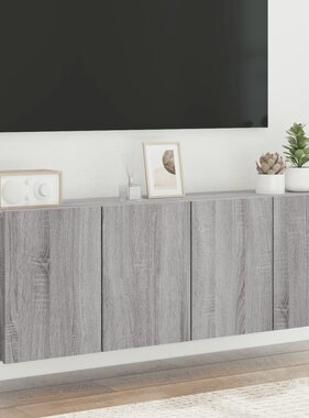 VidaXL Tv-meubels 2 st wandgemonteerd 60x30x41 cm grijs sonoma eiken