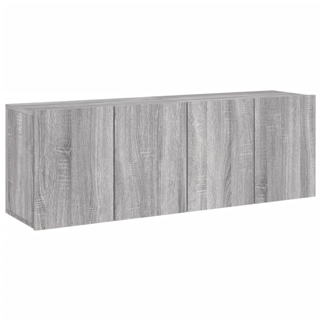 VidaXL Tv-meubels 2 st wandgemonteerd 60x30x41 cm grijs sonoma eiken