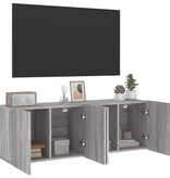 VidaXL Tv-meubels 2 st wandgemonteerd 60x30x41 cm grijs sonoma eiken
