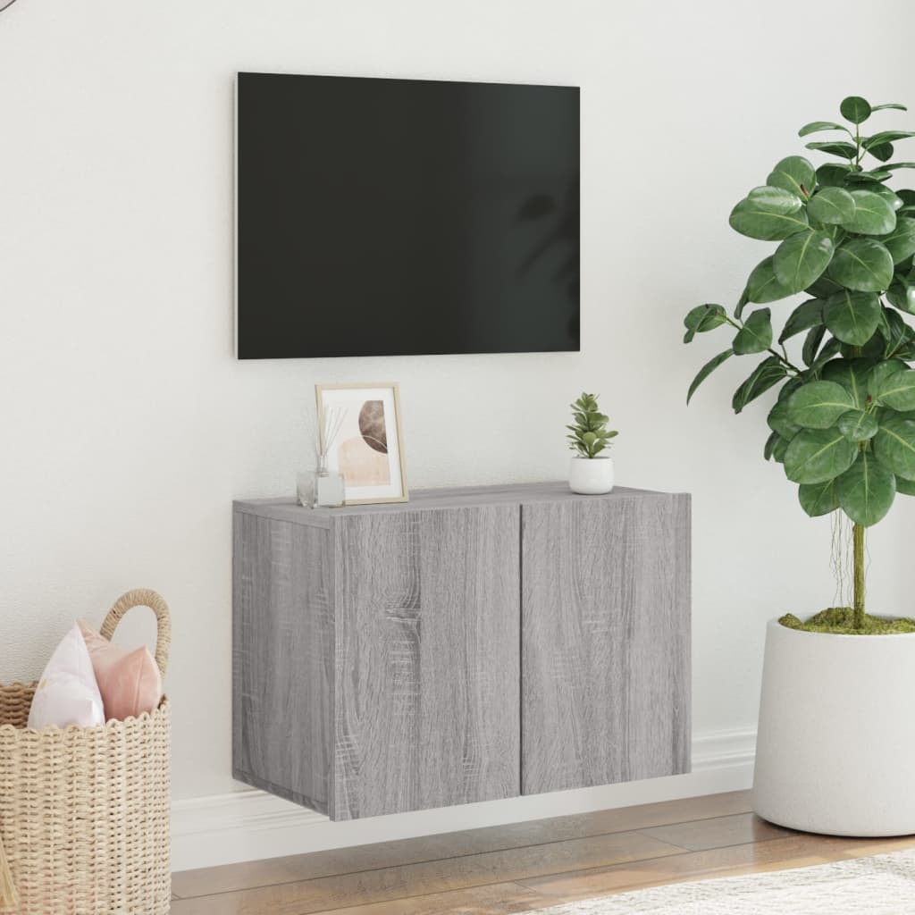 VidaXL Tv-meubel wandgemonteerd 60x30x41 cm grijs sonoma eikenkleurig