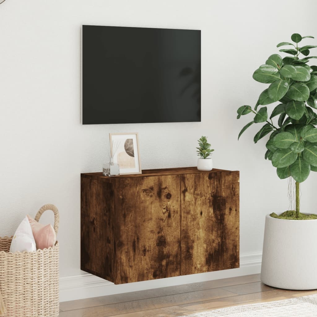 VidaXL Tv-meubel wandgemonteerd 60x30x41 cm gerookt eikenkleurig