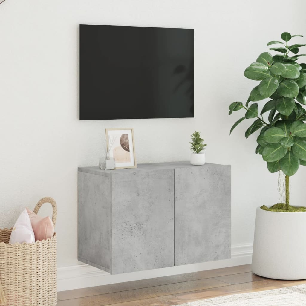 VidaXL Tv-meubel wandgemonteerd 60x30x41 cm betongrijs