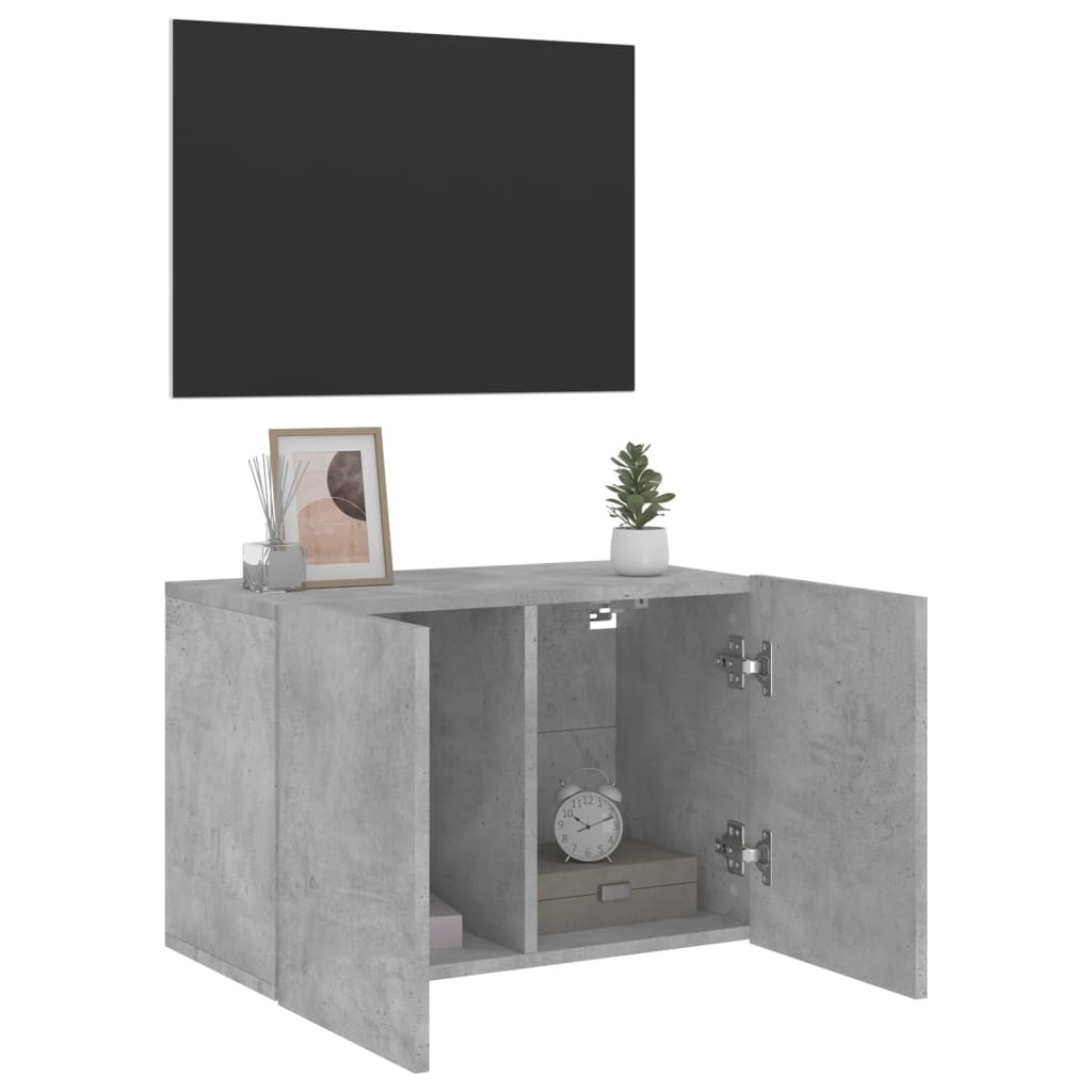 VidaXL Tv-meubel wandgemonteerd 60x30x41 cm betongrijs