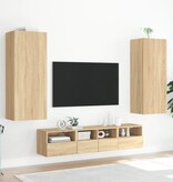 VidaXL Tv-wandmeubel 40,5x30x102 cm bewerkt hout sonoma eikenkleurig