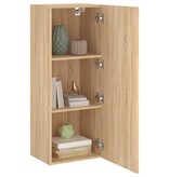 VidaXL Tv-wandmeubel 40,5x30x102 cm bewerkt hout sonoma eikenkleurig