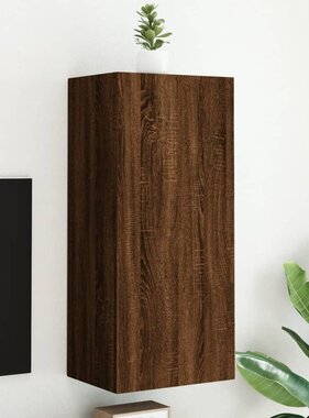 VidaXL Tv-wandmeubel 40,5x30x90 cm bewerkt hout bruineikenkleurig