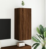 VidaXL Tv-wandmeubel 40,5x30x90 cm bewerkt hout bruineikenkleurig