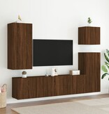 VidaXL Tv-wandmeubel 40,5x30x90 cm bewerkt hout bruineikenkleurig