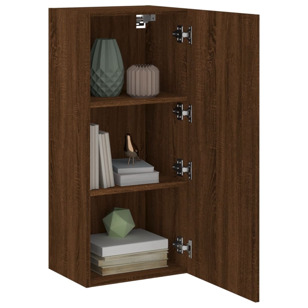 VidaXL Tv-wandmeubel 40,5x30x90 cm bewerkt hout bruineikenkleurig