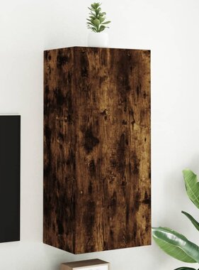 VidaXL Tv-wandmeubel 40,5x30x90 cm bewerkt hout gerookt eikenkleurig