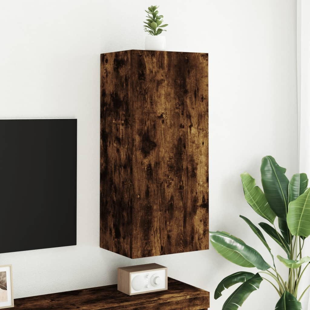 VidaXL Tv-wandmeubel 40,5x30x90 cm bewerkt hout gerookt eikenkleurig