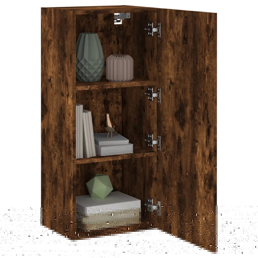 VidaXL Tv-wandmeubel 40,5x30x90 cm bewerkt hout gerookt eikenkleurig