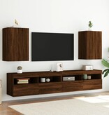 VidaXL Tv-wandmeubels 2 st 40,5x30x60 cm bewerkt hout bruineikenkleur