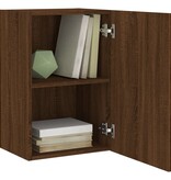 VidaXL Tv-wandmeubels 2 st 40,5x30x60 cm bewerkt hout bruineikenkleur