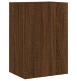 VidaXL Tv-wandmeubels 2 st 40,5x30x60 cm bewerkt hout bruineikenkleur