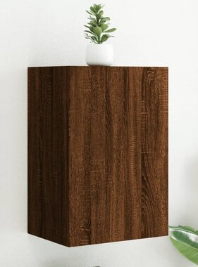 VidaXL Tv-wandmeubel 40,5x30x60 cm bewerkt hout bruineikenkleurig
