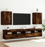 VidaXL Tv-wandmeubels 2 st 40,5x30x60 cm bewerkt hout gerookt eiken
