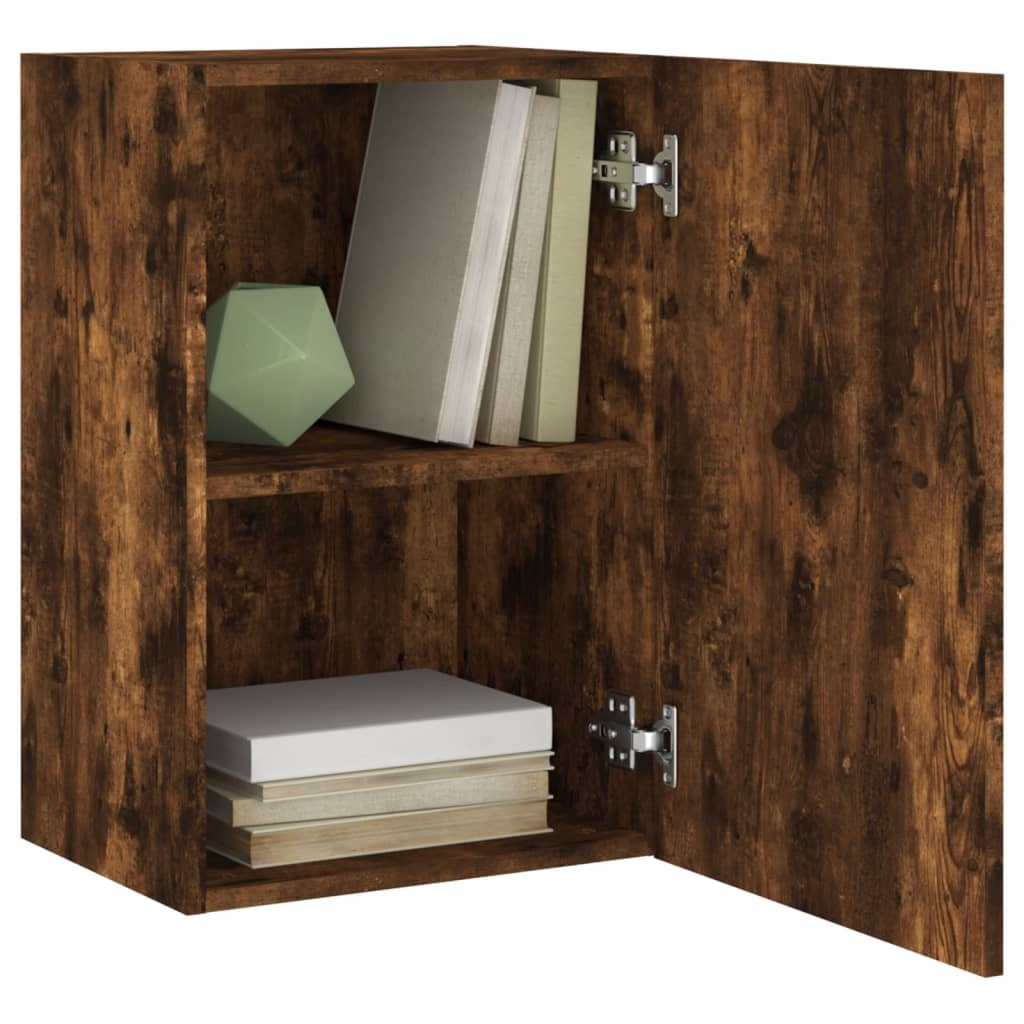 VidaXL Tv-wandmeubels 2 st 40,5x30x60 cm bewerkt hout gerookt eiken