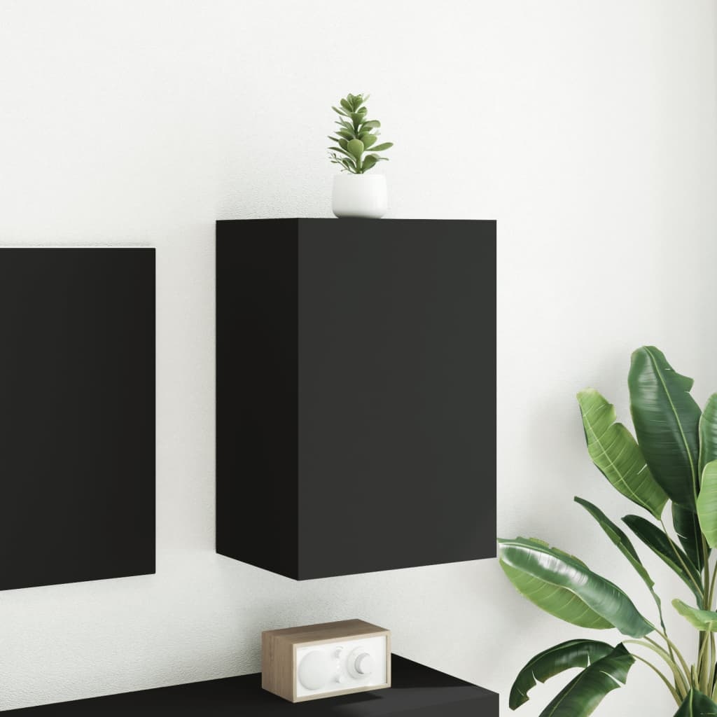 VidaXL Tv-wandmeubel 40,5x30x60 cm bewerkt hout zwart