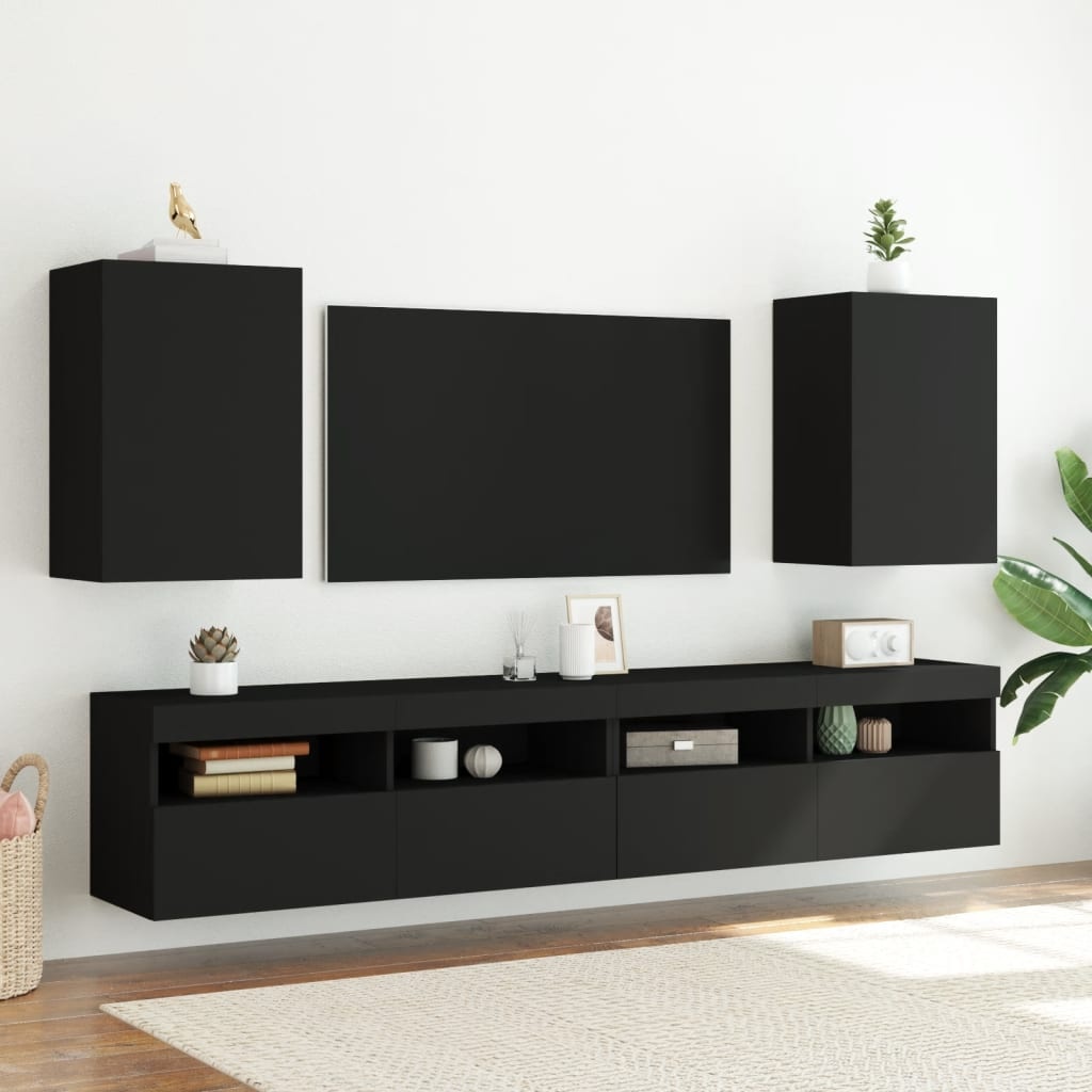 VidaXL Tv-wandmeubel 40,5x30x60 cm bewerkt hout zwart