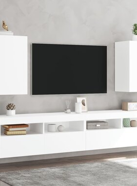vidaXL Tv-wandmeubels 2 st 40,5x30x60 cm bewerkt hout wit