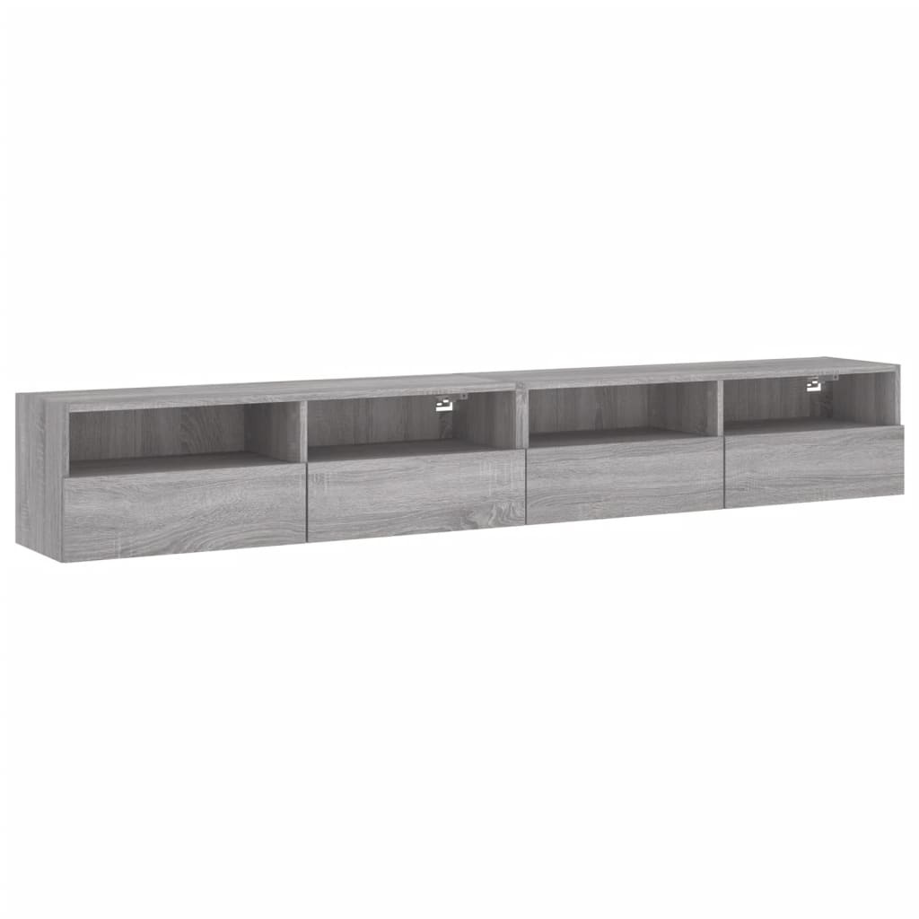 VidaXL Tv-wandmeubels 2 st 100x30x30 cm hout grijs sonoma