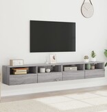 VidaXL Tv-wandmeubels 2 st 100x30x30 cm hout grijs sonoma