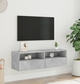 VidaXL Tv-wandmeubel 100x30x30 cm bewerkt hout betongrijs