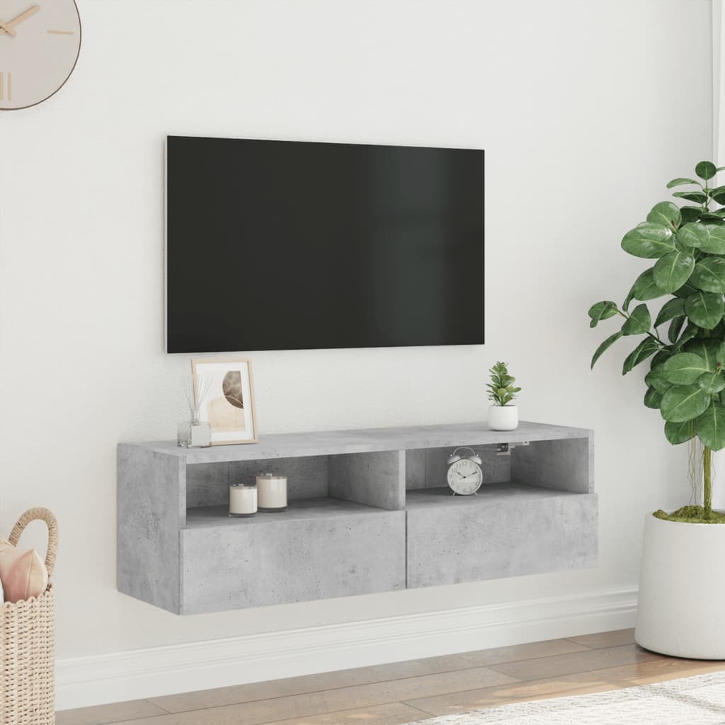 VidaXL Tv-wandmeubel 100x30x30 cm bewerkt hout betongrijs