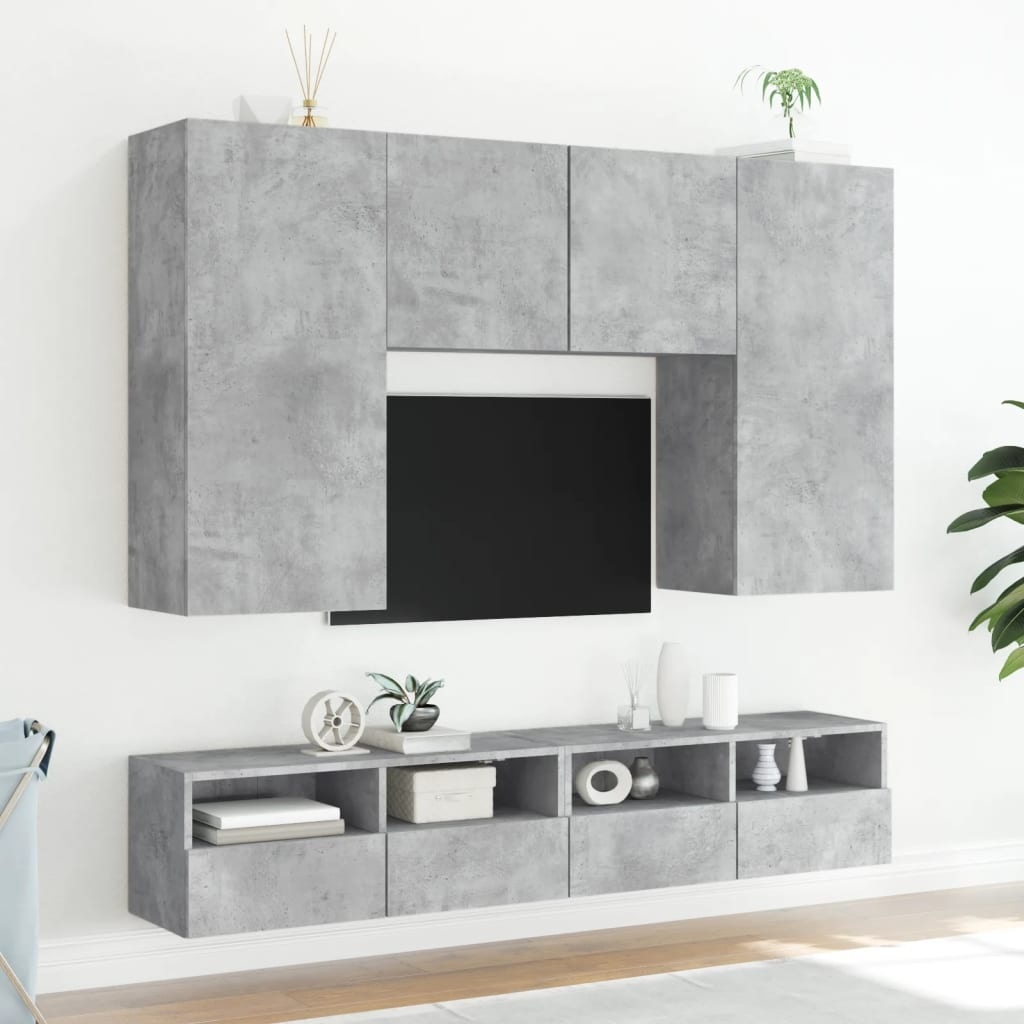 VidaXL Tv-wandmeubel 100x30x30 cm bewerkt hout betongrijs