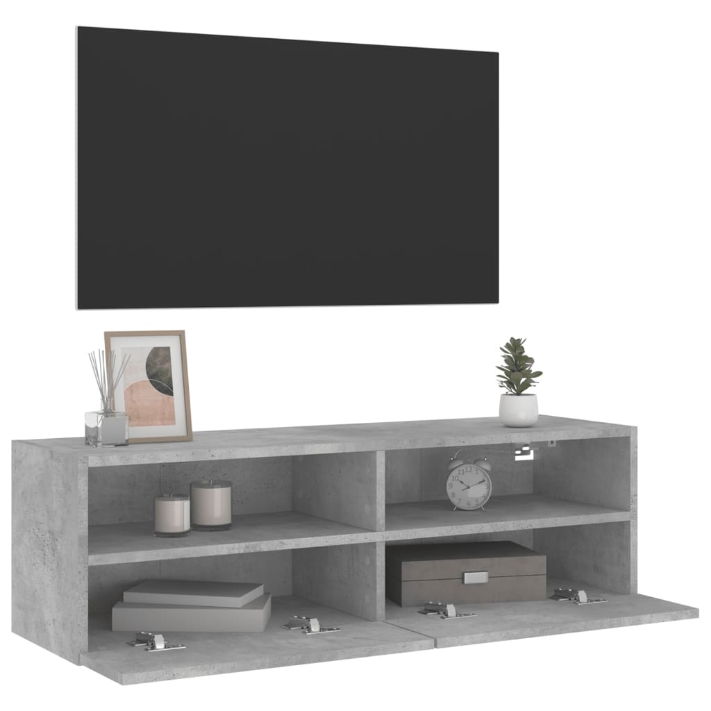 VidaXL Tv-wandmeubel 100x30x30 cm bewerkt hout betongrijs
