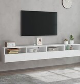 VidaXL Tv-wandmeubels 2 st 100x30x30 cm bewerkt hout wit