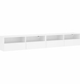 VidaXL Tv-wandmeubels 2 st 100x30x30 cm bewerkt hout wit