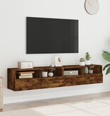 vidaXL Tv-wandmeubels 2 st 80x30x30 cm bewerkt hout gerookt eikenkleur