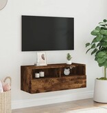 vidaXL Tv-wandmeubel 80x30x30 cm bewerkt hout gerookt eikenkleurig