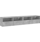 vidaXL Tv-wandmeubels 2 st 80x30x30 cm bewerkt hout betongrijs